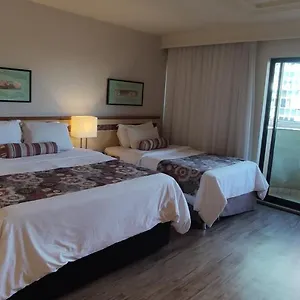 4* Hotel Flat De Alto Padrão - Enorme - Centro Da - 2 Camas - 1 Queen E 1 Solteiro - Arrumação Diária Gratuita - Vista Linda - Varanda - Cozinha